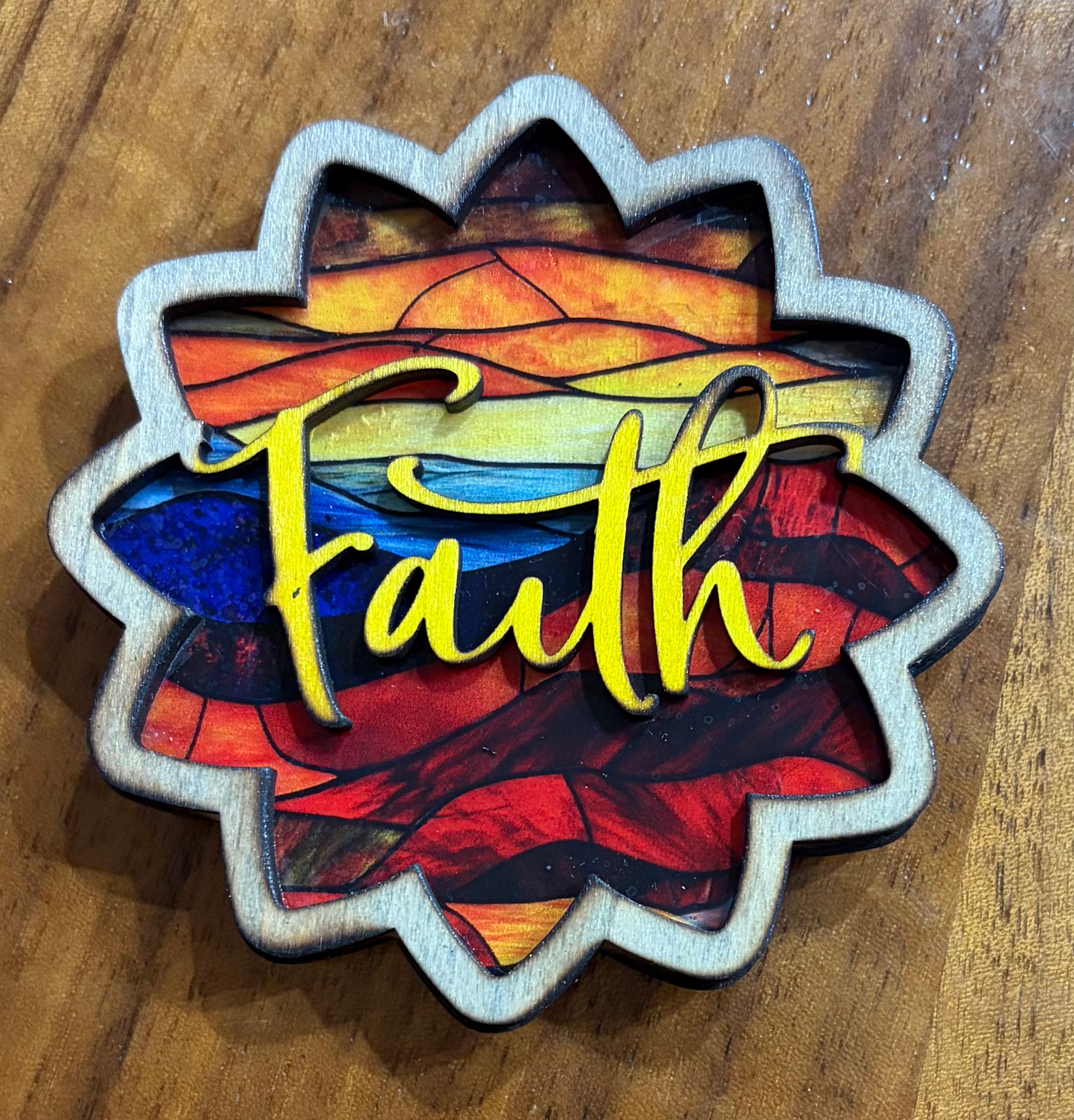 “Faith” Wooden Magnet