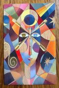 Abstract and Celestial-Inspired Portrait Notecard