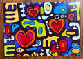 Abstract Hearts Notecard