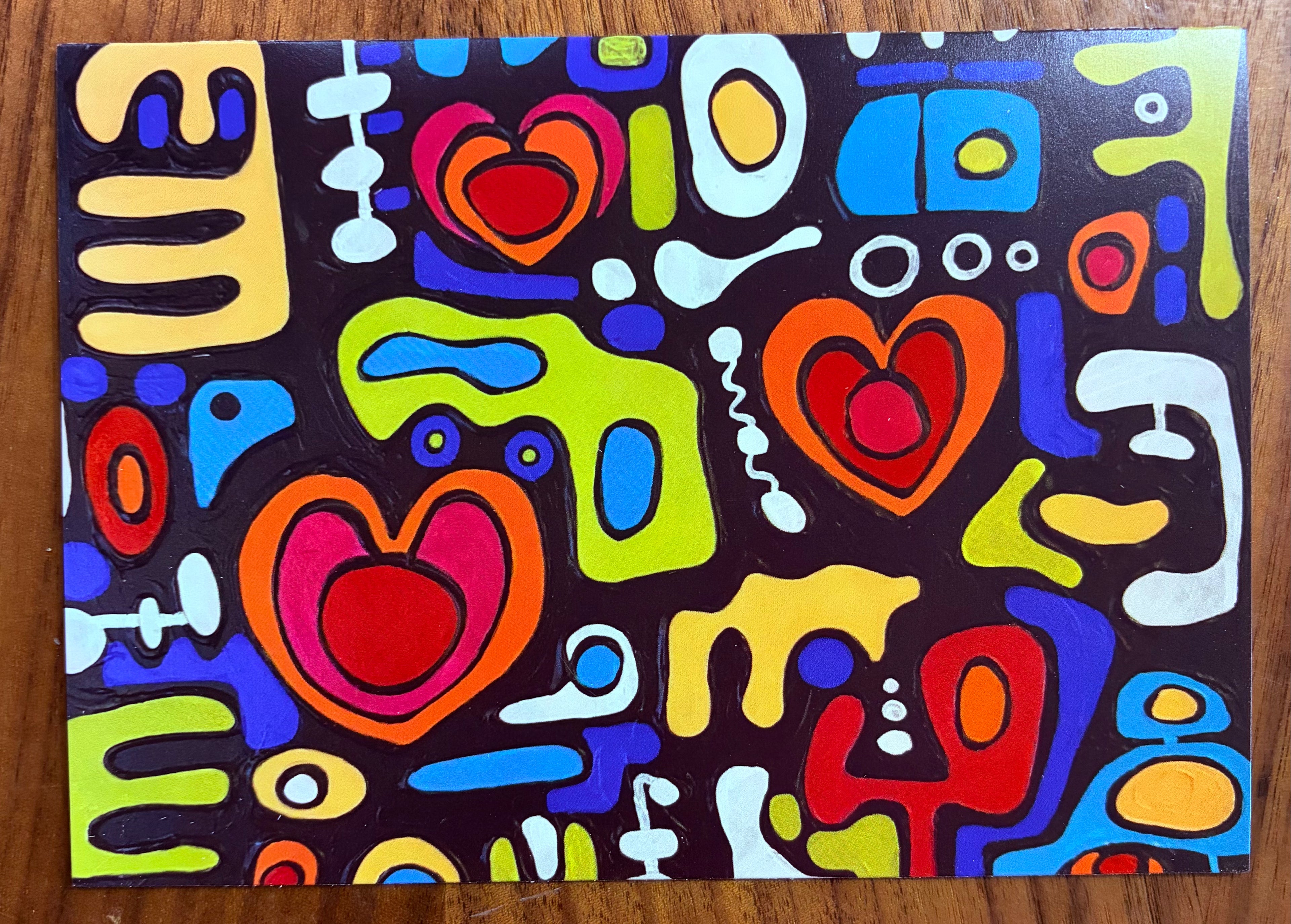 Abstract Hearts Notecard
