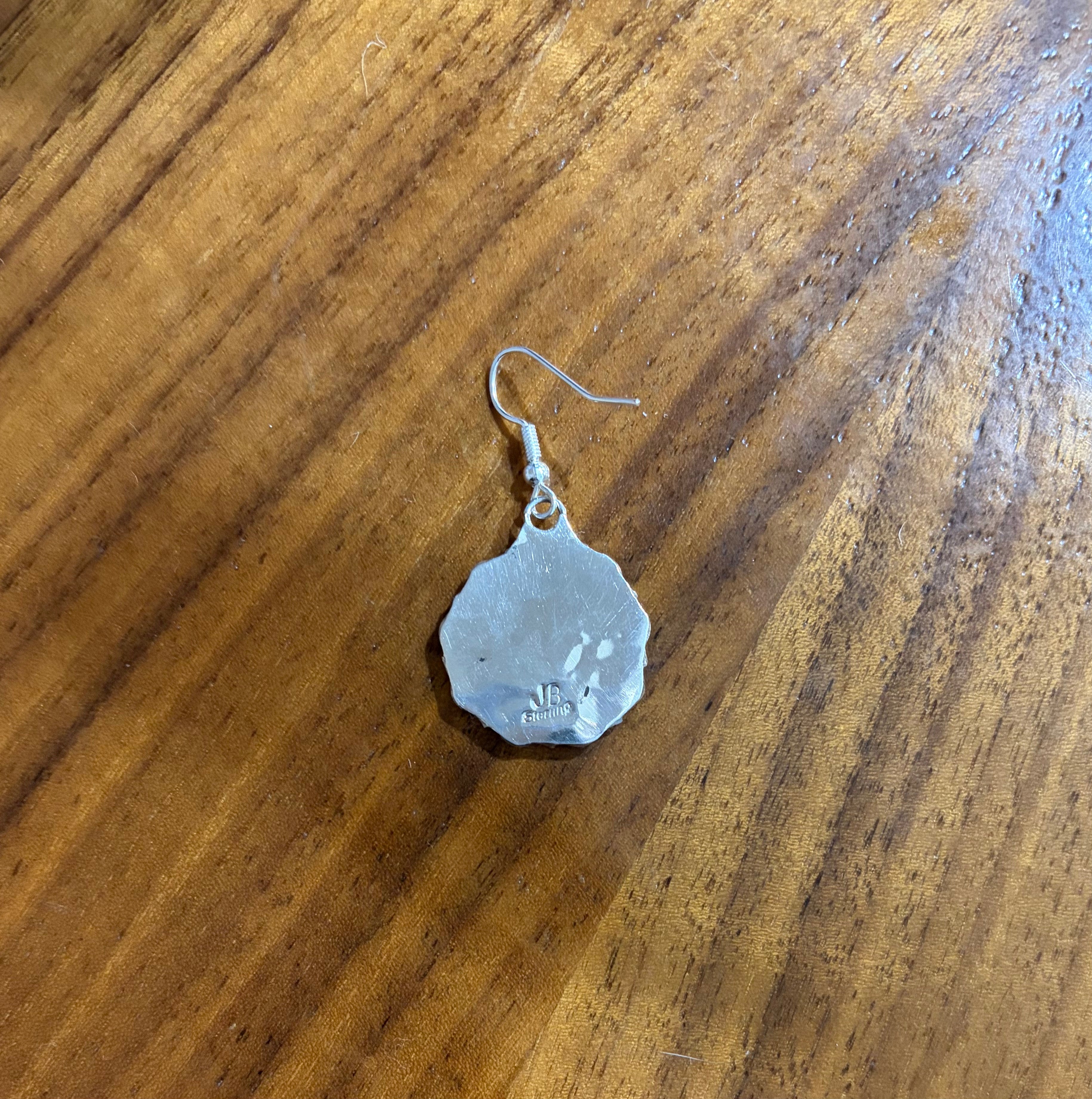 Sterling Silver Dahlia Rose Matrix Earrings