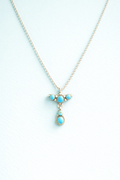 Sterling Silver Necklace with Sleeping Beauty Turquoise Pendant