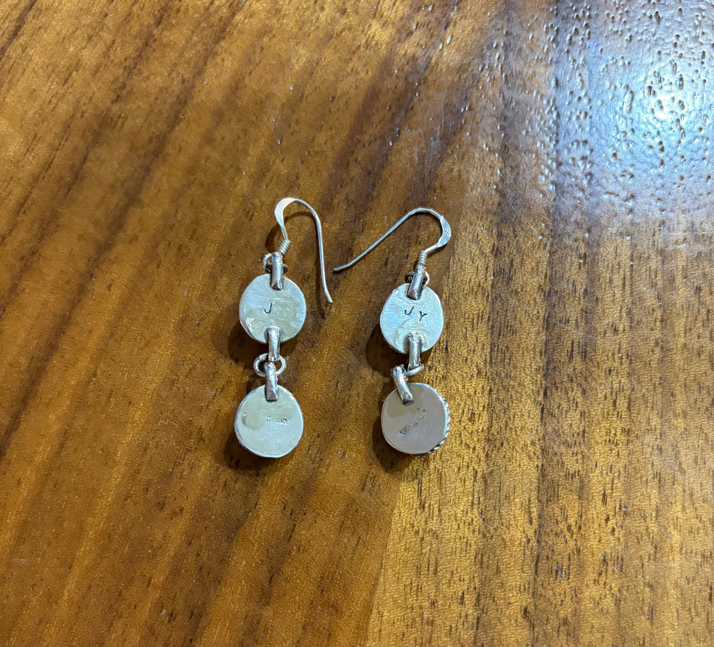 Sterling Silver Kingman Turquoise Dangle Earrings