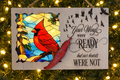 Lighted Wooden Cardinal Christmas Ornament — Approx. 6” x 4”