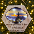 Lighted Wooden Memorial Christmas Ornament — Approx. 6” x 5”