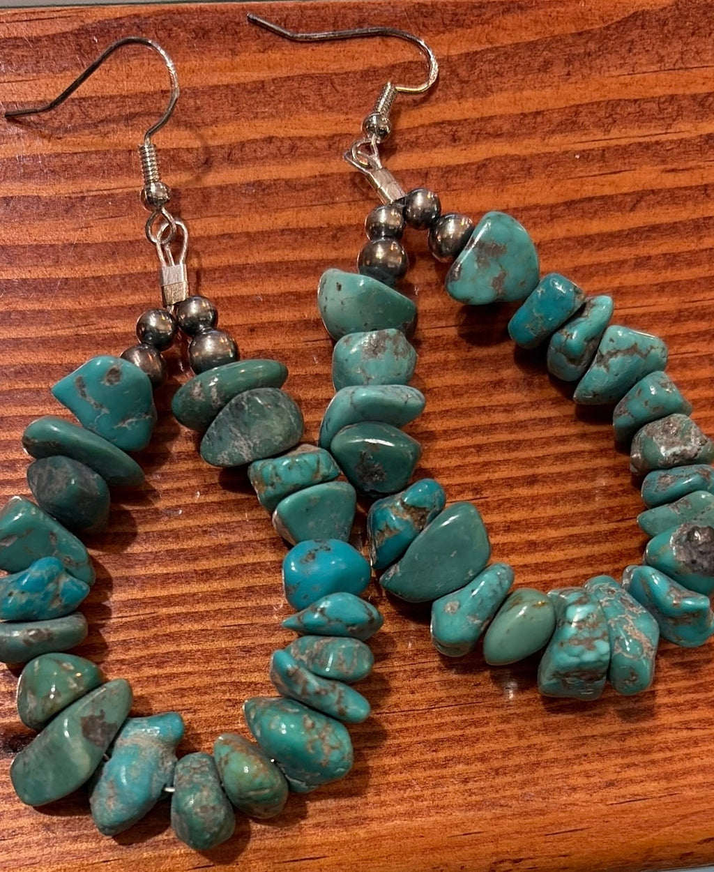 Sterling Silver and Turquoise Loop Earrings