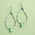 Turquoise & Heishi Dangle Earrings