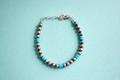 Turquoise & Sterling Silver Navajo Pearl Bracelet