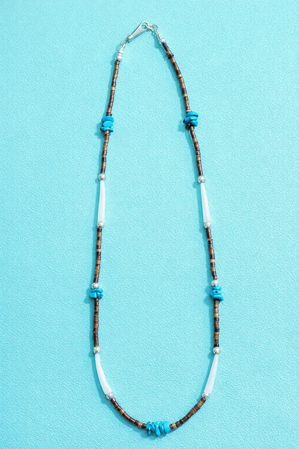Hand crafted Navajo Turquoise & Heishi Bead Necklace