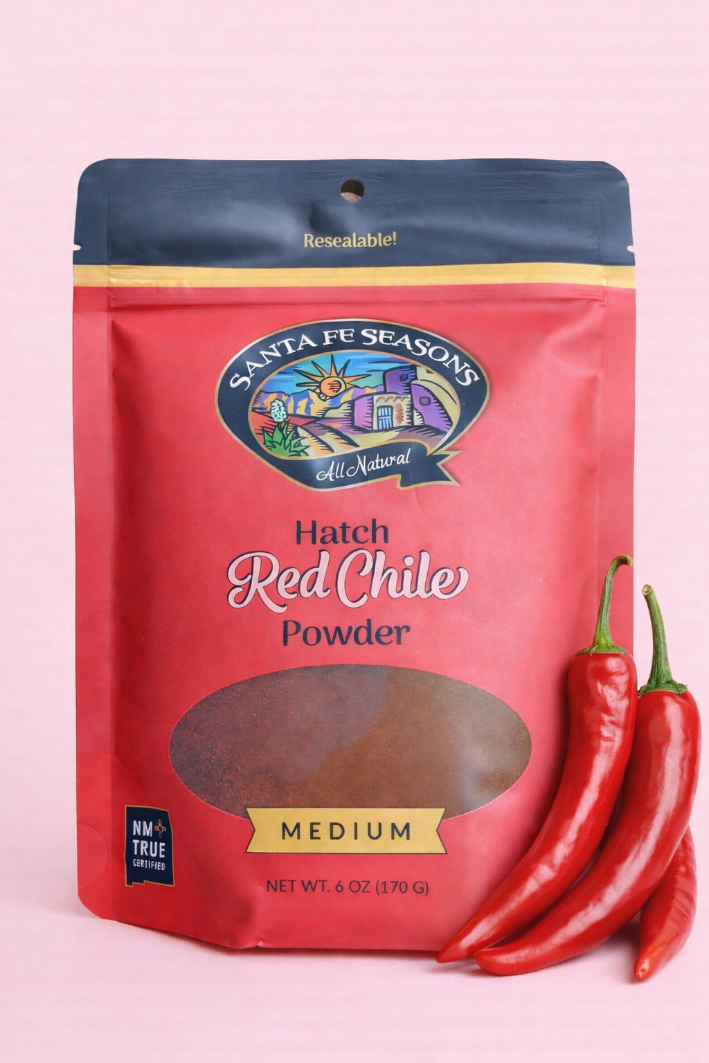 Santa Fe Seasons All Natural Hatch Red Chile Powder – Medium (6 oz)