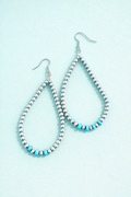 Sterling Silver & Turquoise Teardrop Earrings