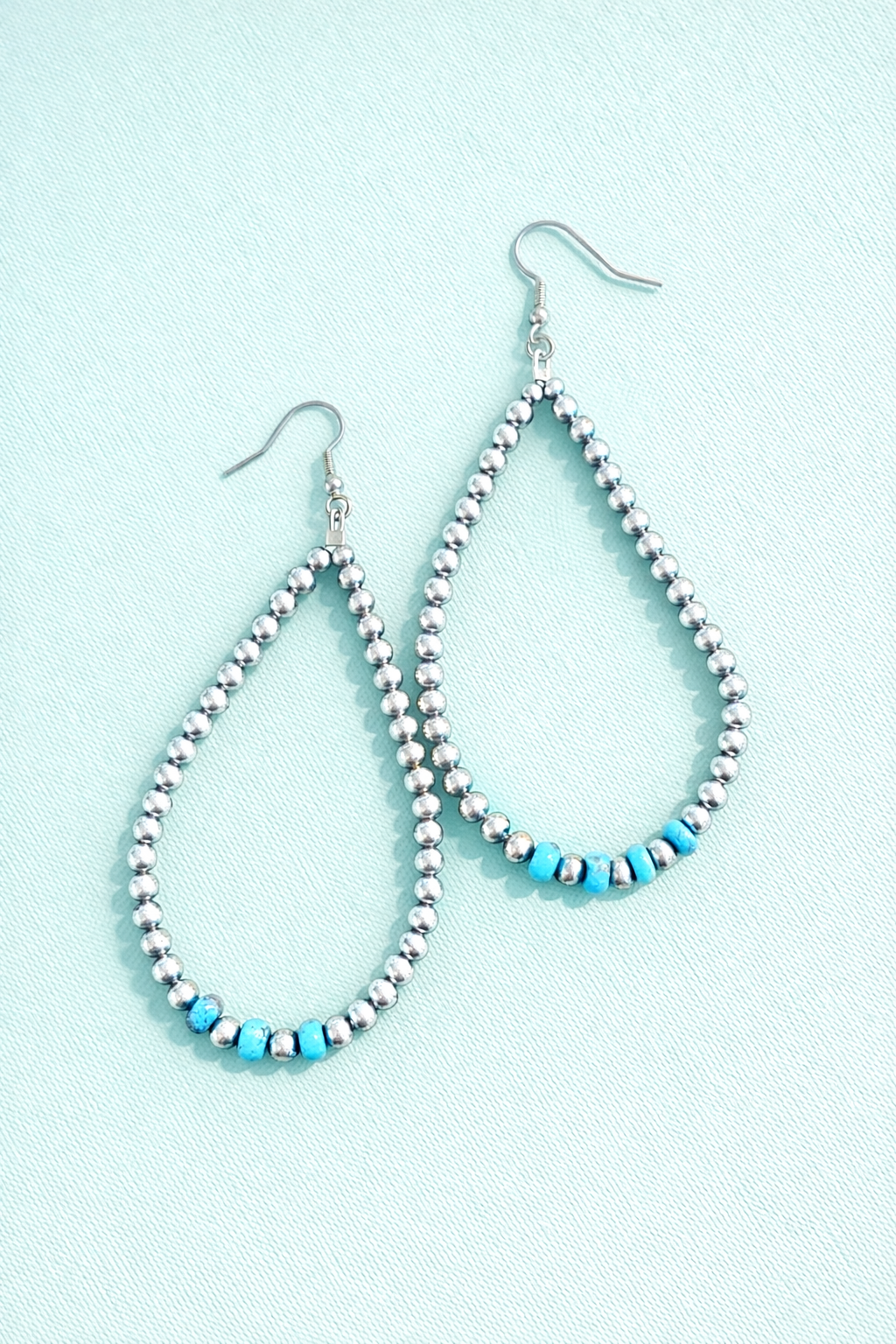 Sterling Silver & Turquoise Teardrop Earrings