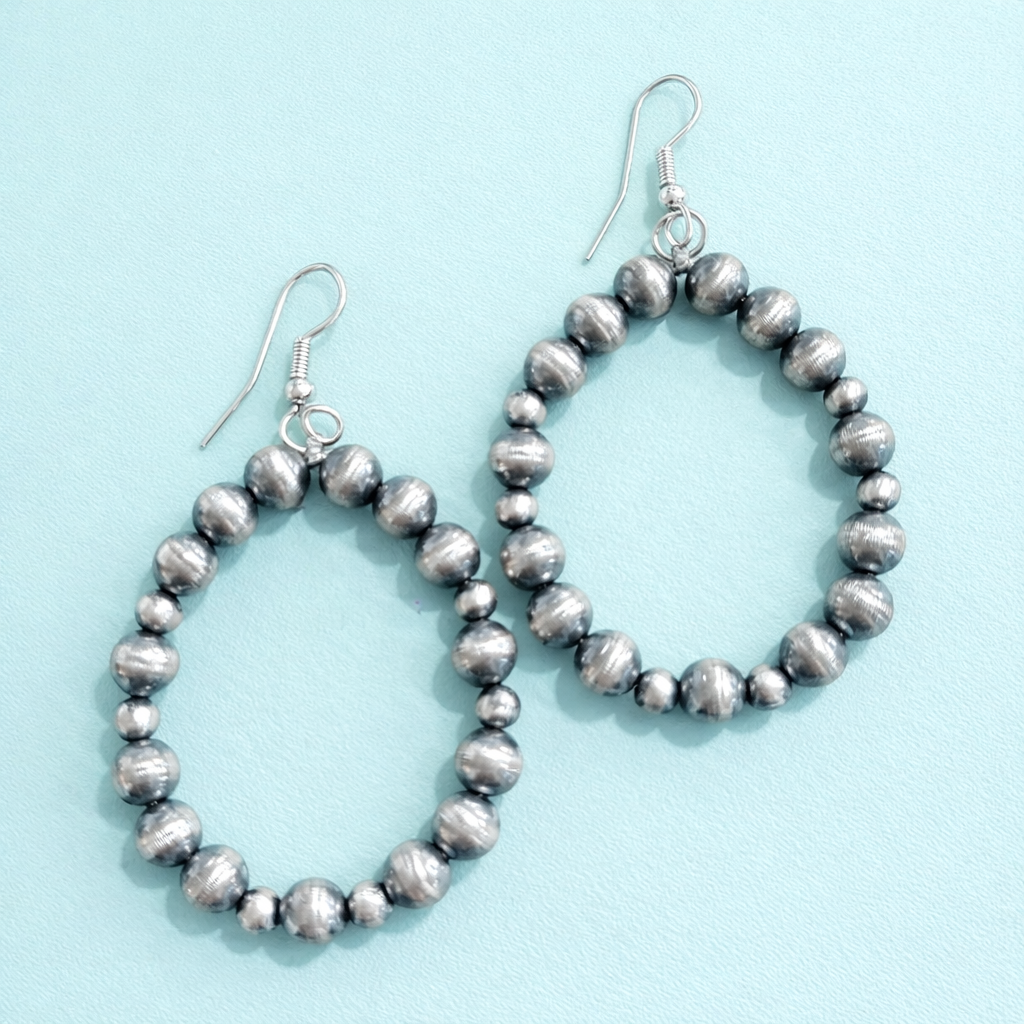 Sterling Silver Pearl Bead Earrings