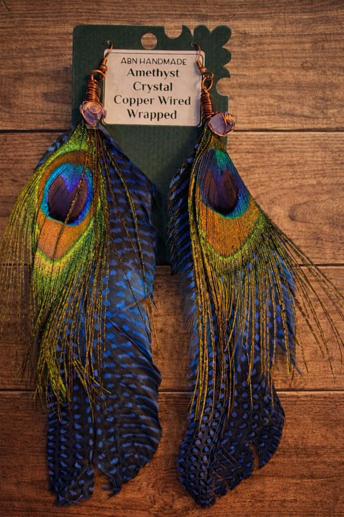 Peacock Feather Earrings